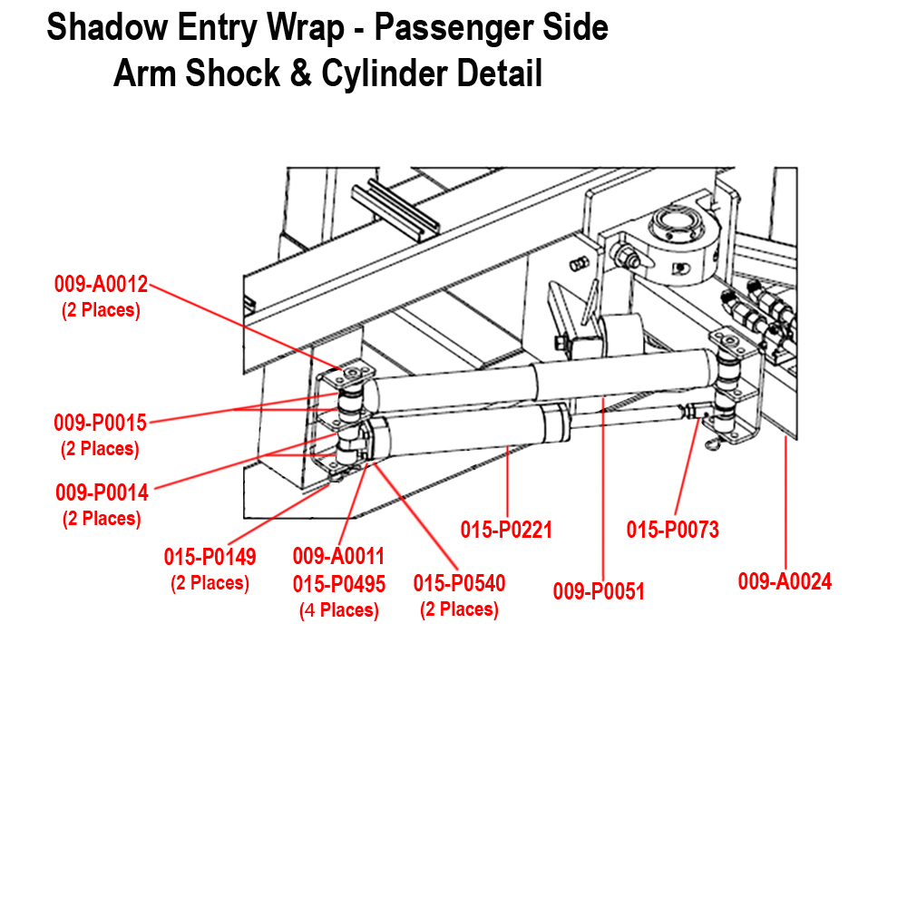 WRAP ARM ASM, ENTRANCE FACING, PS