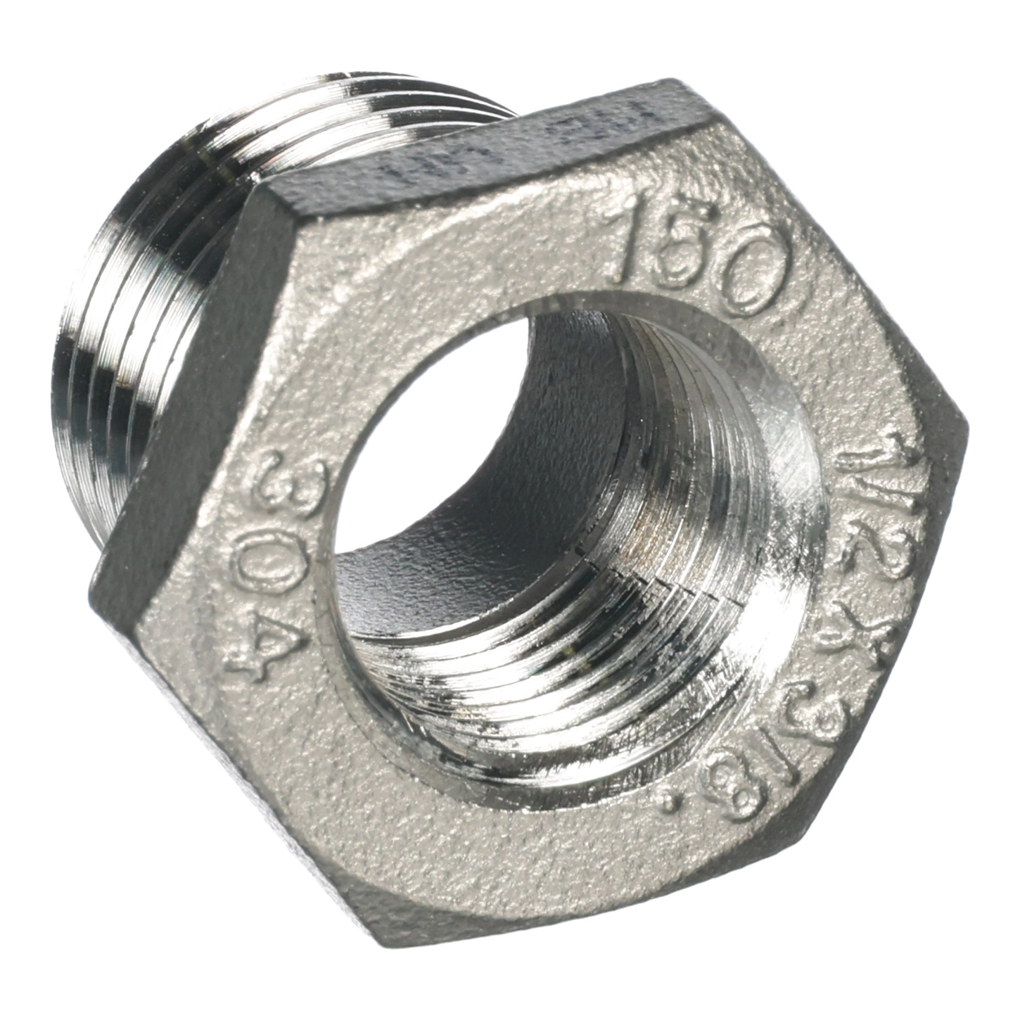 BUSHING/RDCR,HEX,SS,1/2x3/8