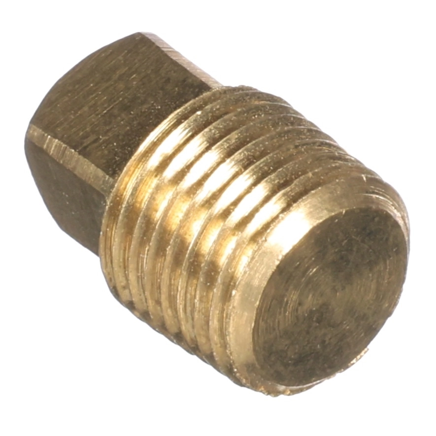 Plug/Pipe,Brs,1/8Mpt,Sq Hd