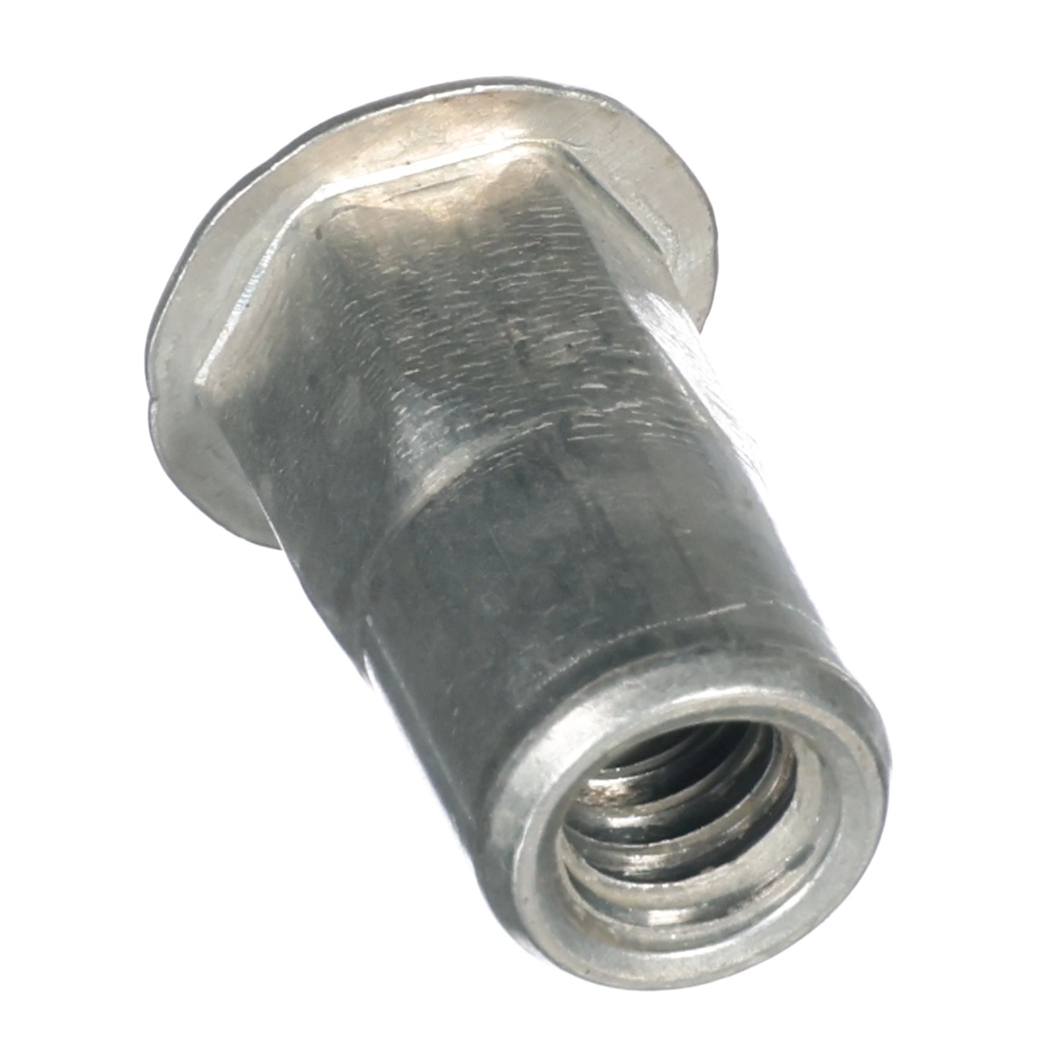 Nut/Rvt,Stl,Hex,1/4-20,.26Grip