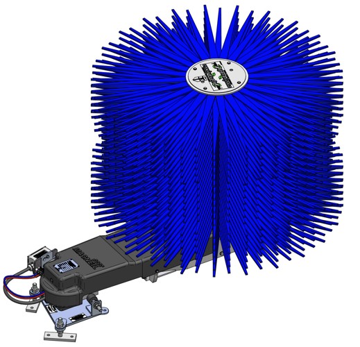 22" Rocker Brush, Star Foam, Blue