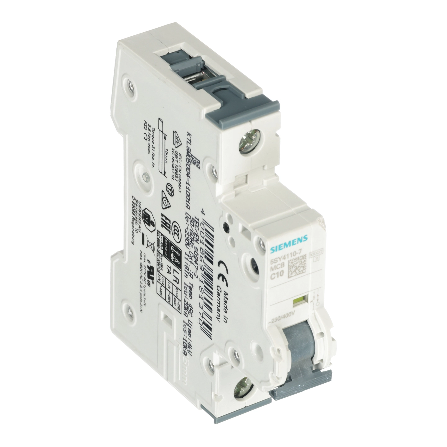 Circuit Breaker 10A,1P,600V 5SY4110-7