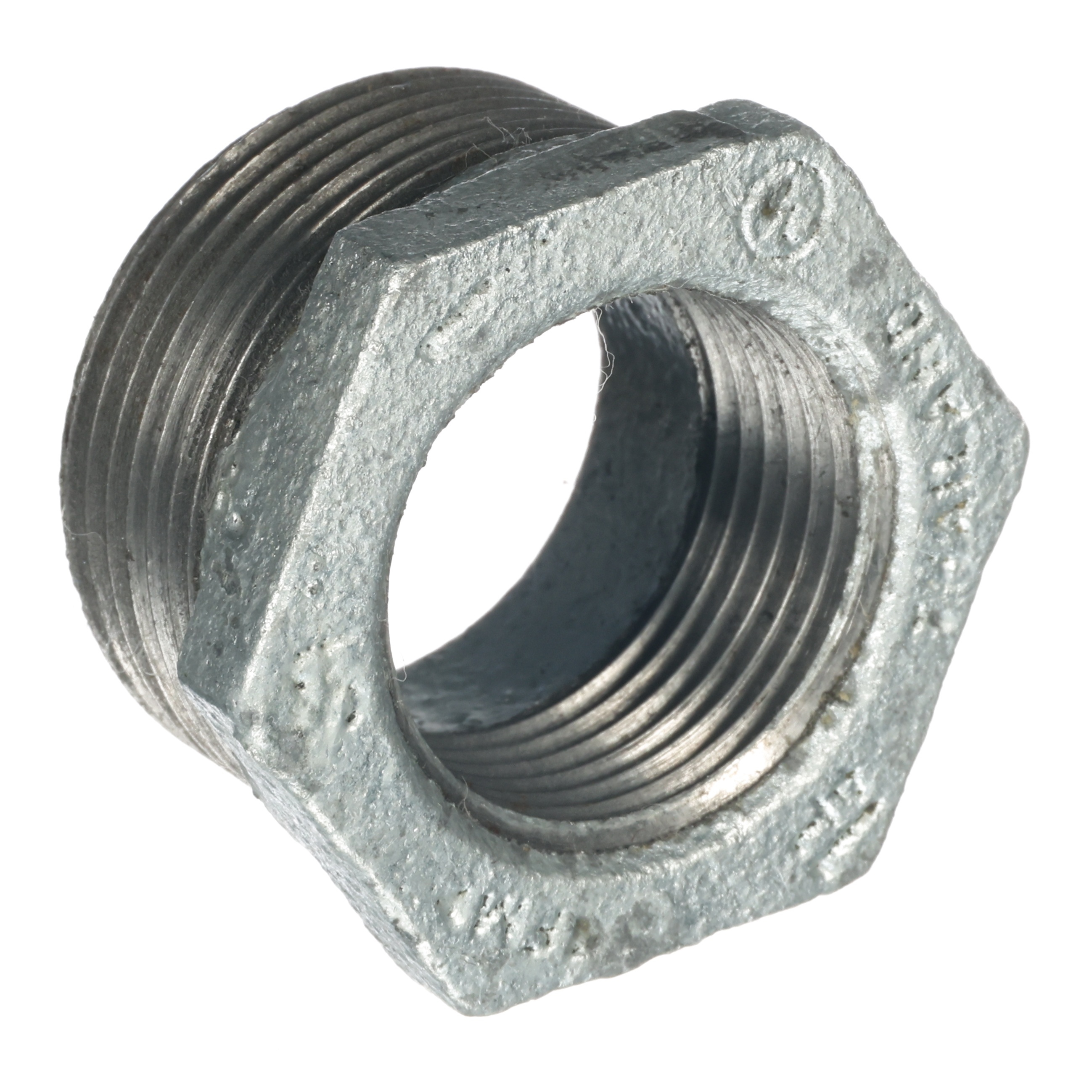 Bushing Reducer – 1.25 x 1", Galvanized, Hex
