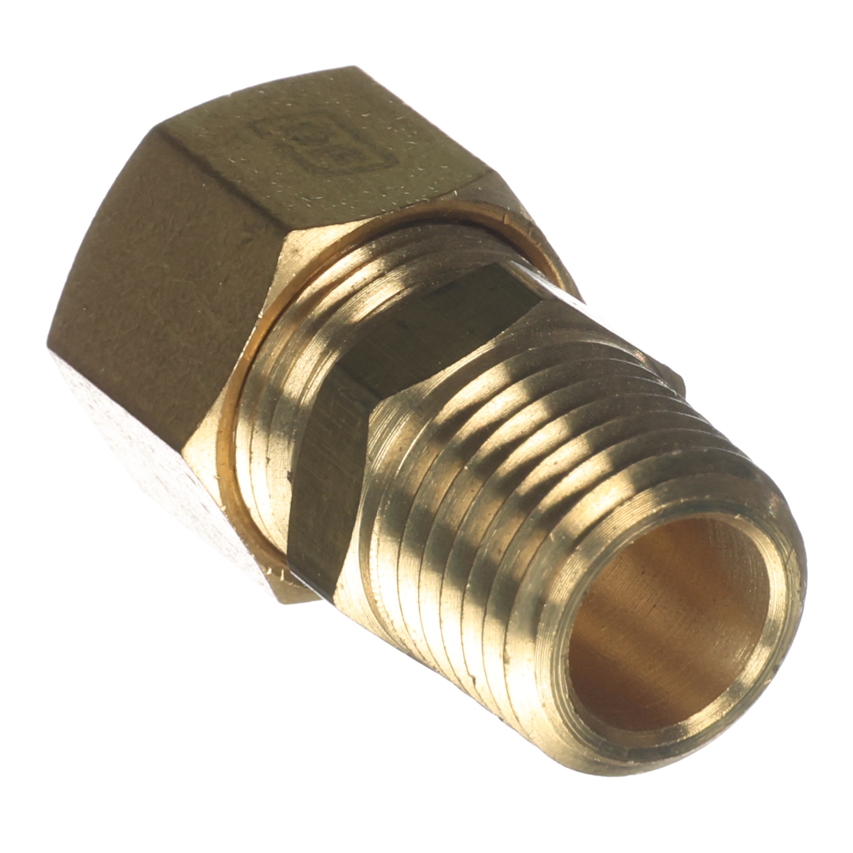3/8 COMP x 1/4in MPT BRASS CON (68CA-6-4)