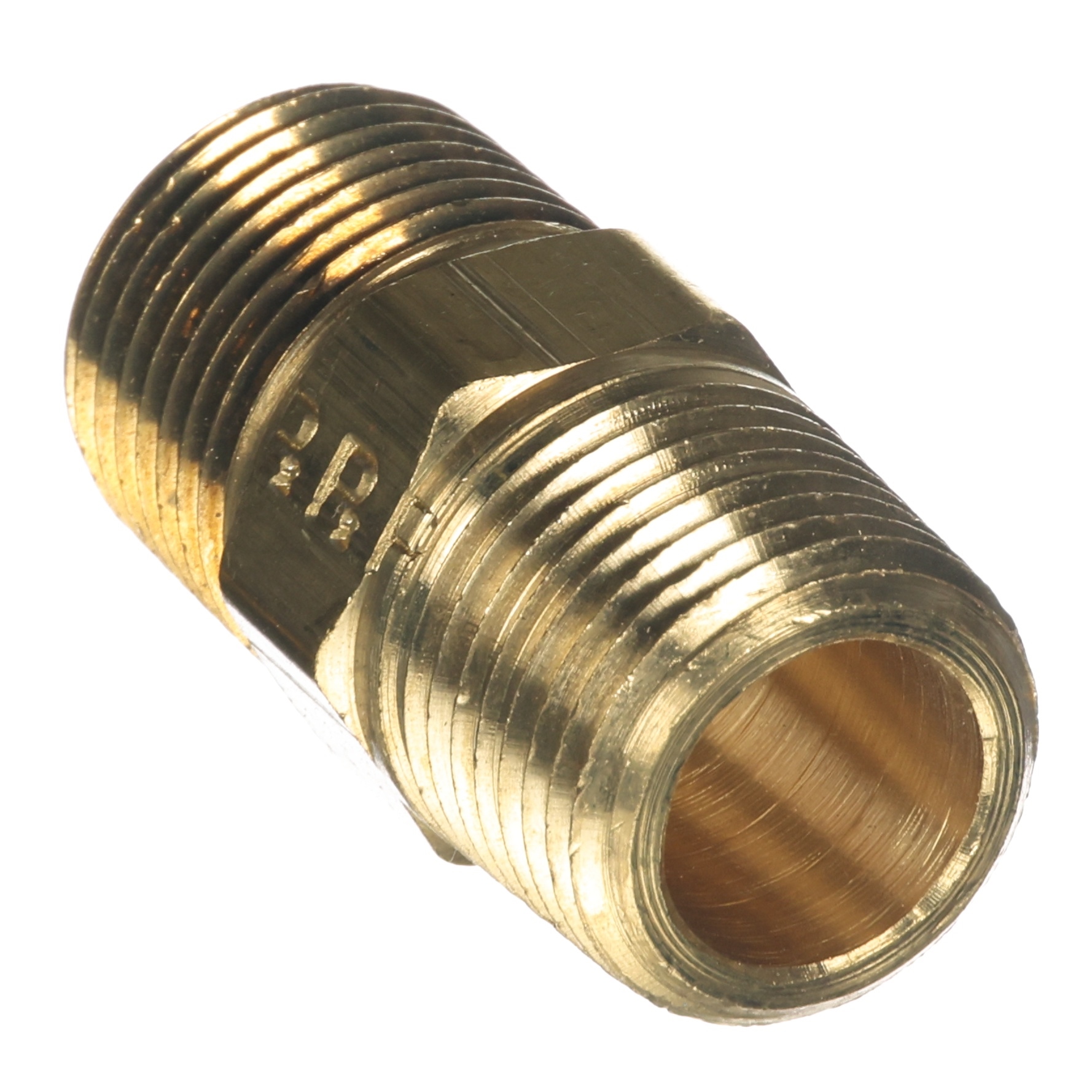 NIPPLE/BRS,3/8xCLOSE,HEX
