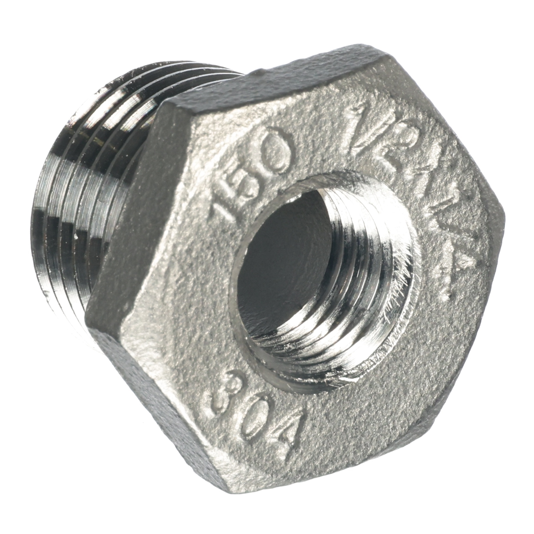 BUSHING/RDCR,HEX,SS,1/2x1/4