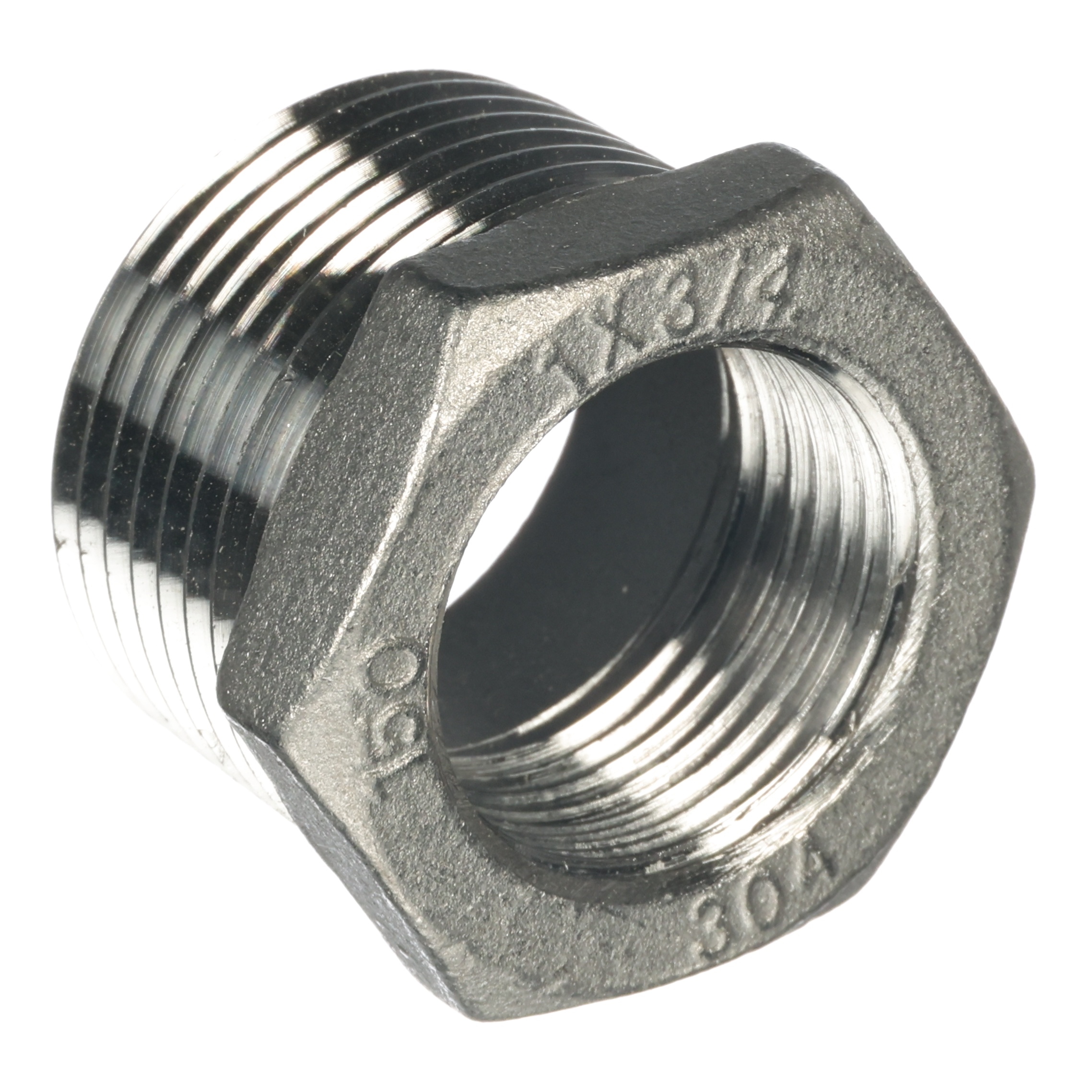 BUSHING/RDCR,HEX,SS,3/4x1