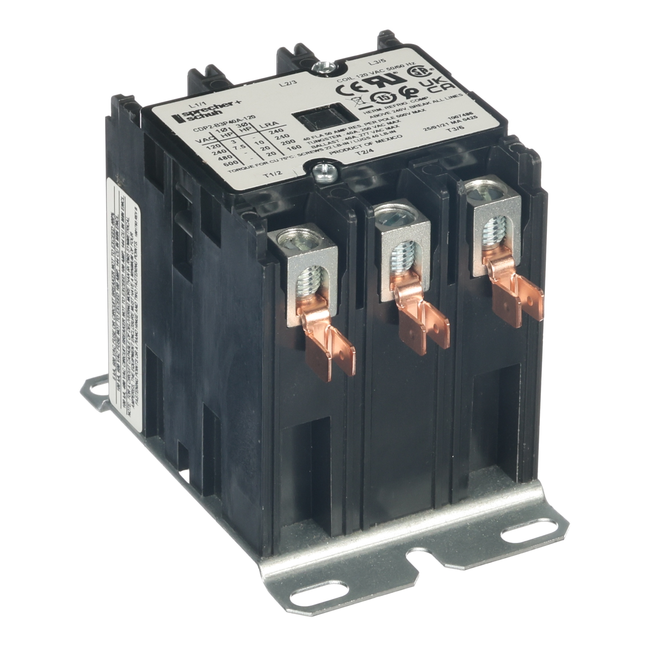40A 3P CONTACTOR 120V COIL (CDP2-B3P40A-120)