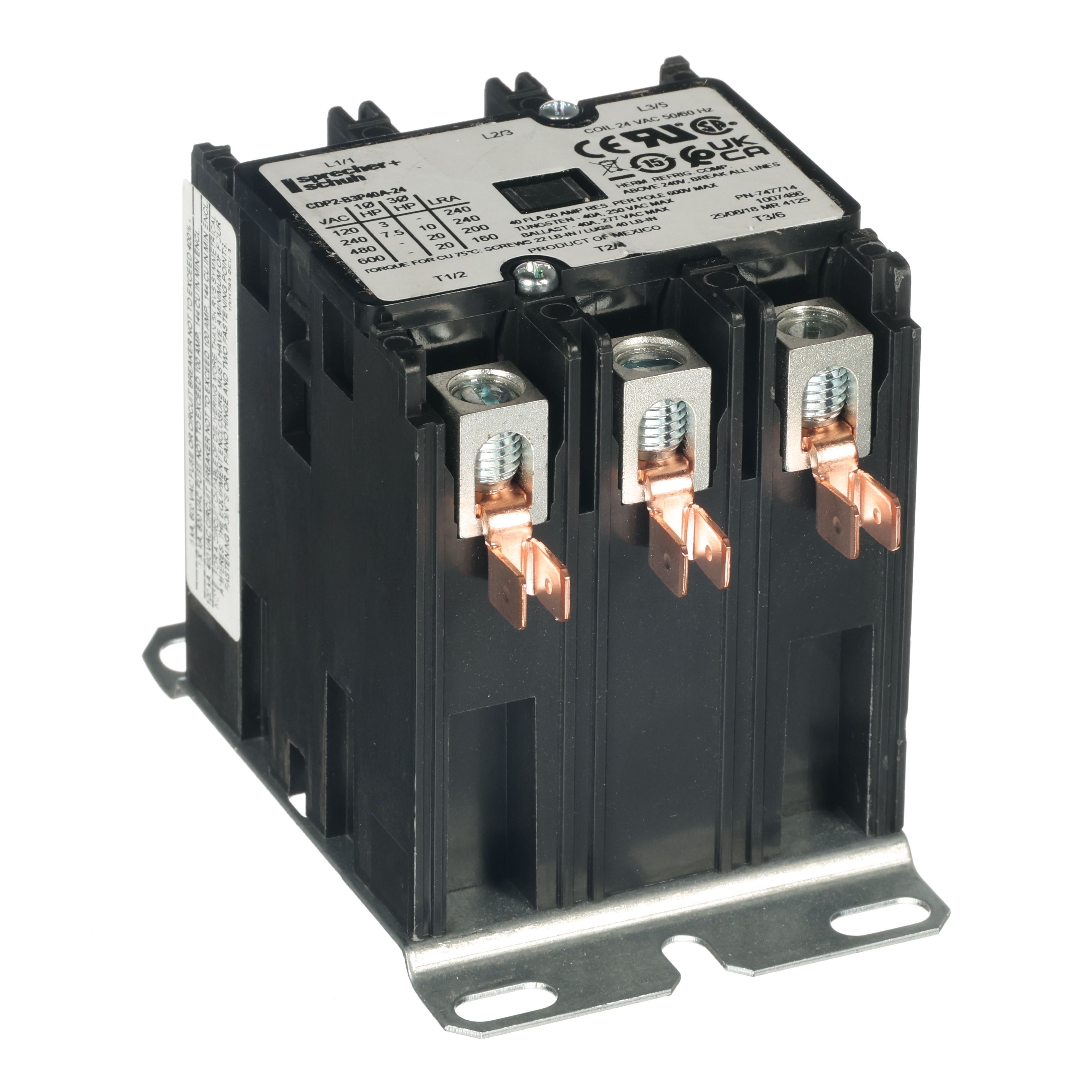 40A 3P CONTACTOR 24V COIL (CDP2-B3P40A-24)