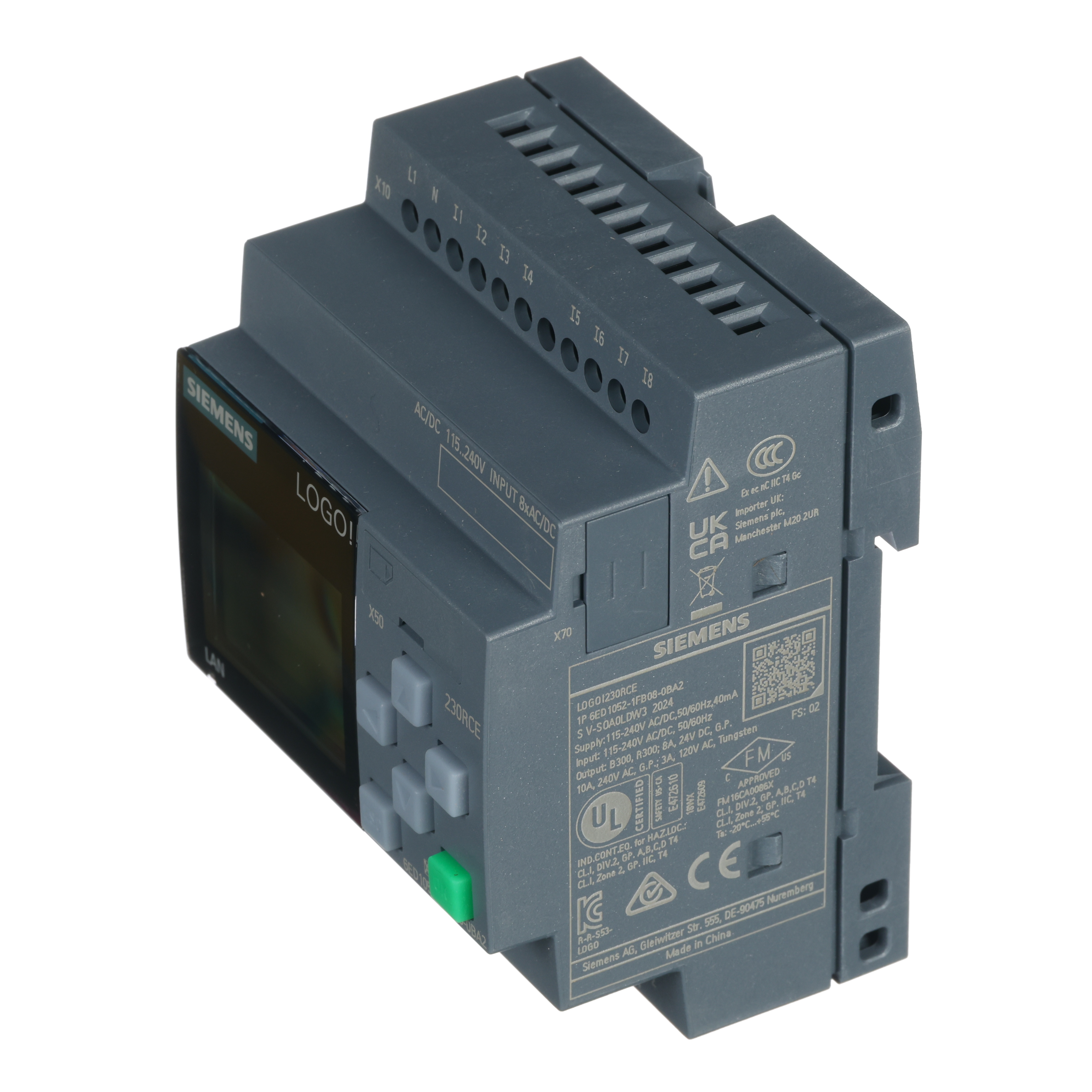 24VDC BA8 LOGO PLC MODULE (6ED1 052-1MD08-0BA0)