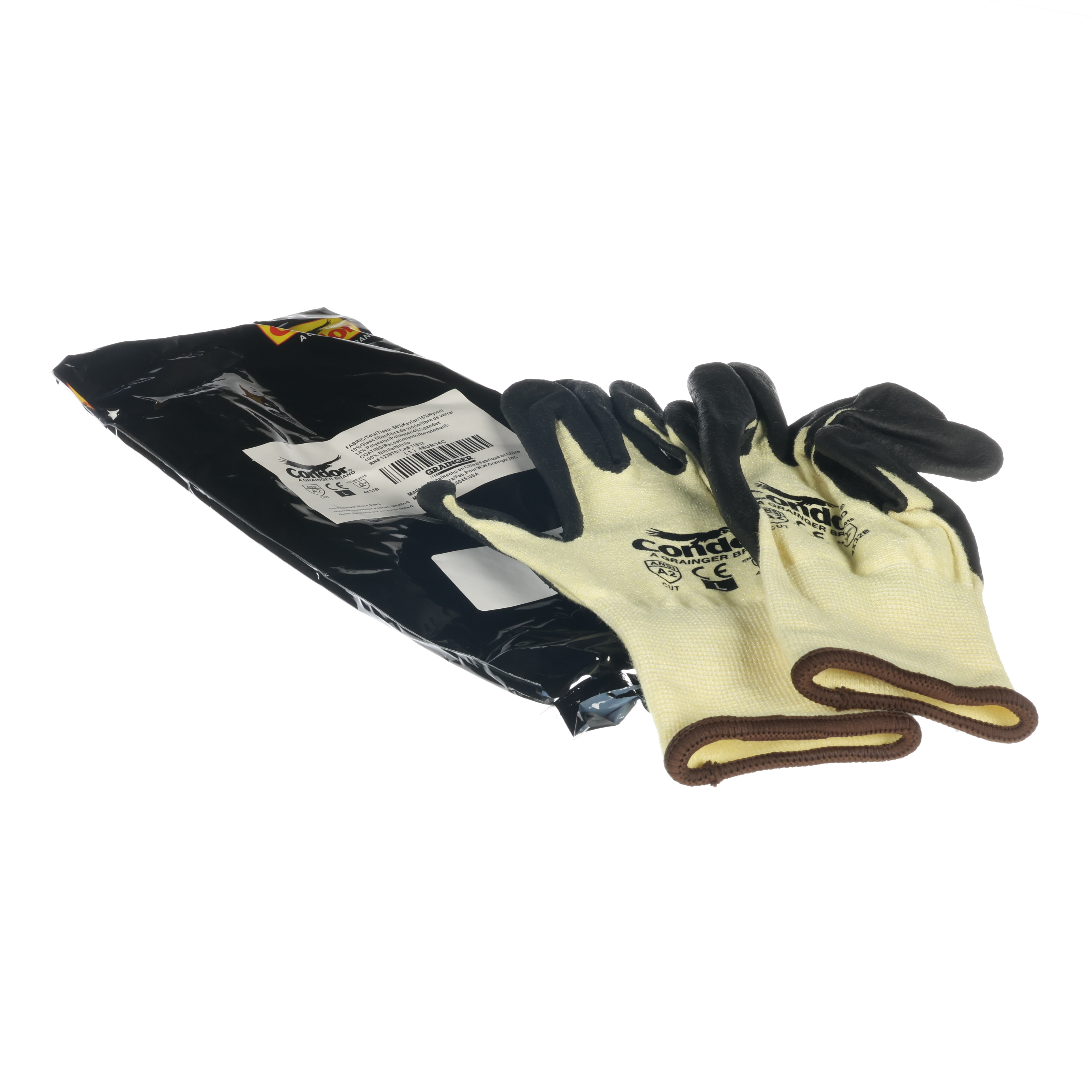 Nitrile Gloves, Large, Coated