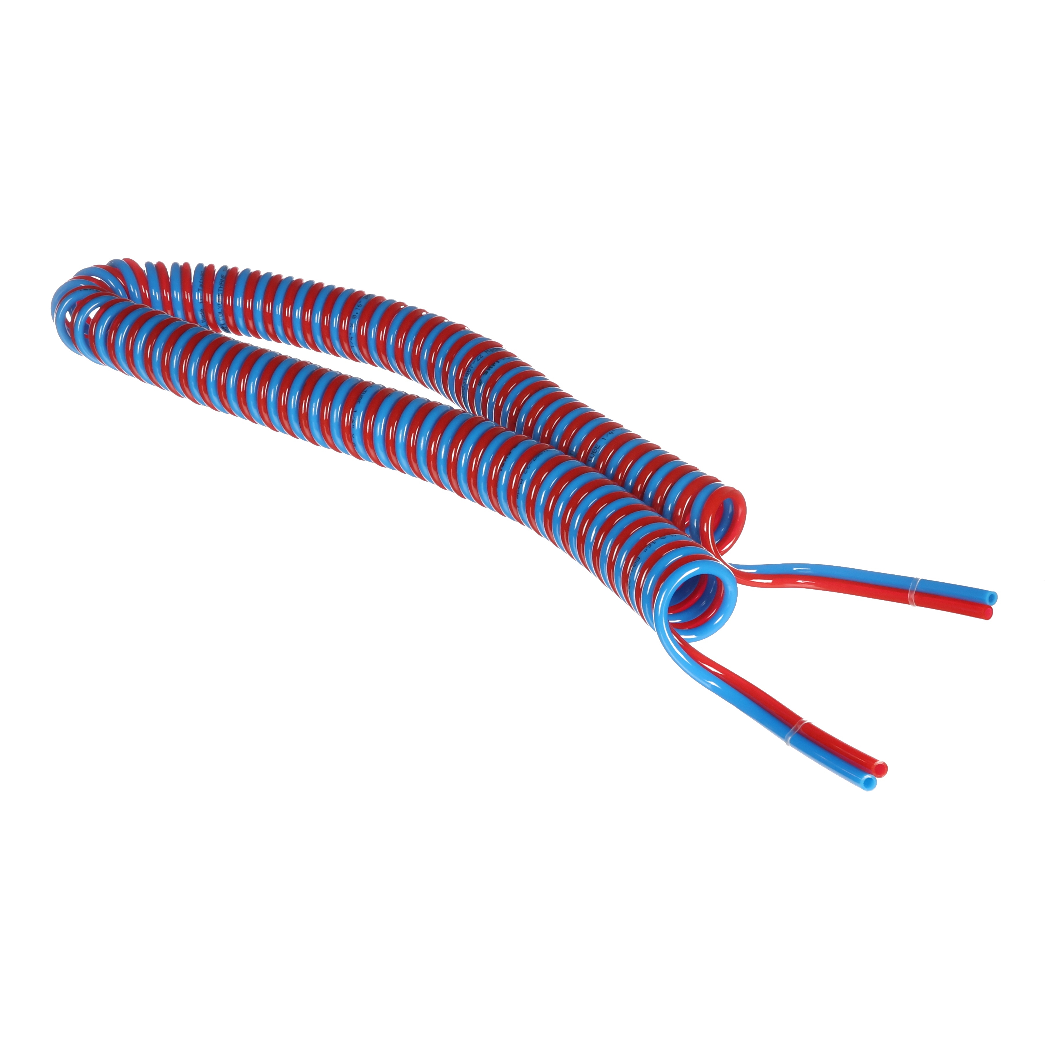 25Ft Coiled 1/4 Poly Red/Blue CT25