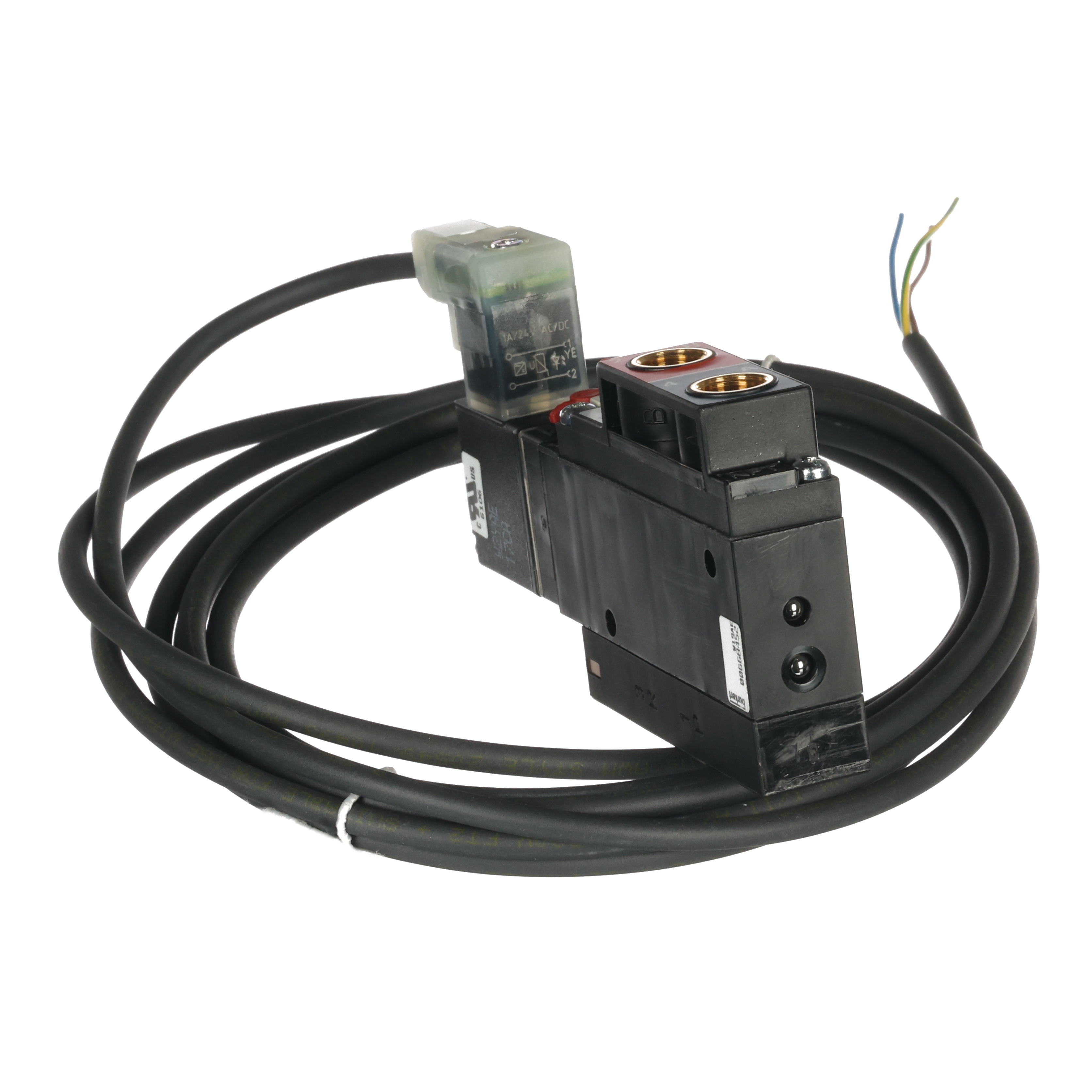 Burkert Valve, Single Solenoid, 4-Way, 24W / Din Plug