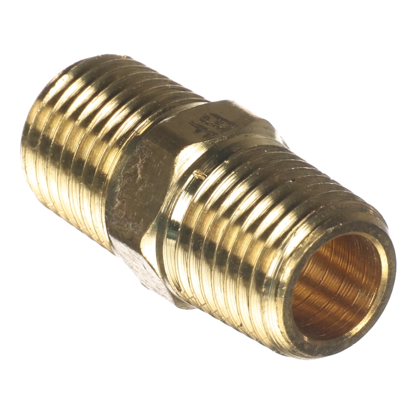 FTG NIPPLE BR HEX 1/4"MPT