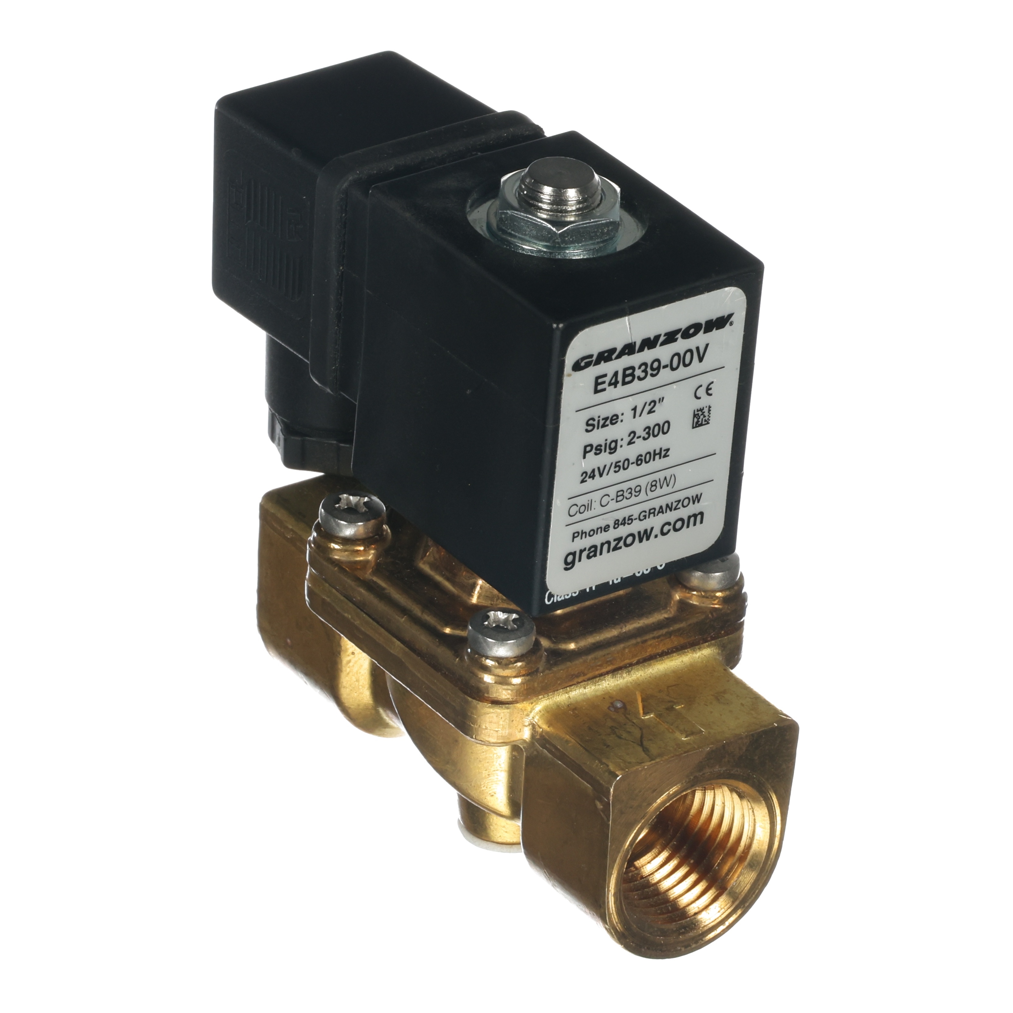 VALVE/SOL,N/C,1/2",W/DIN-COIL