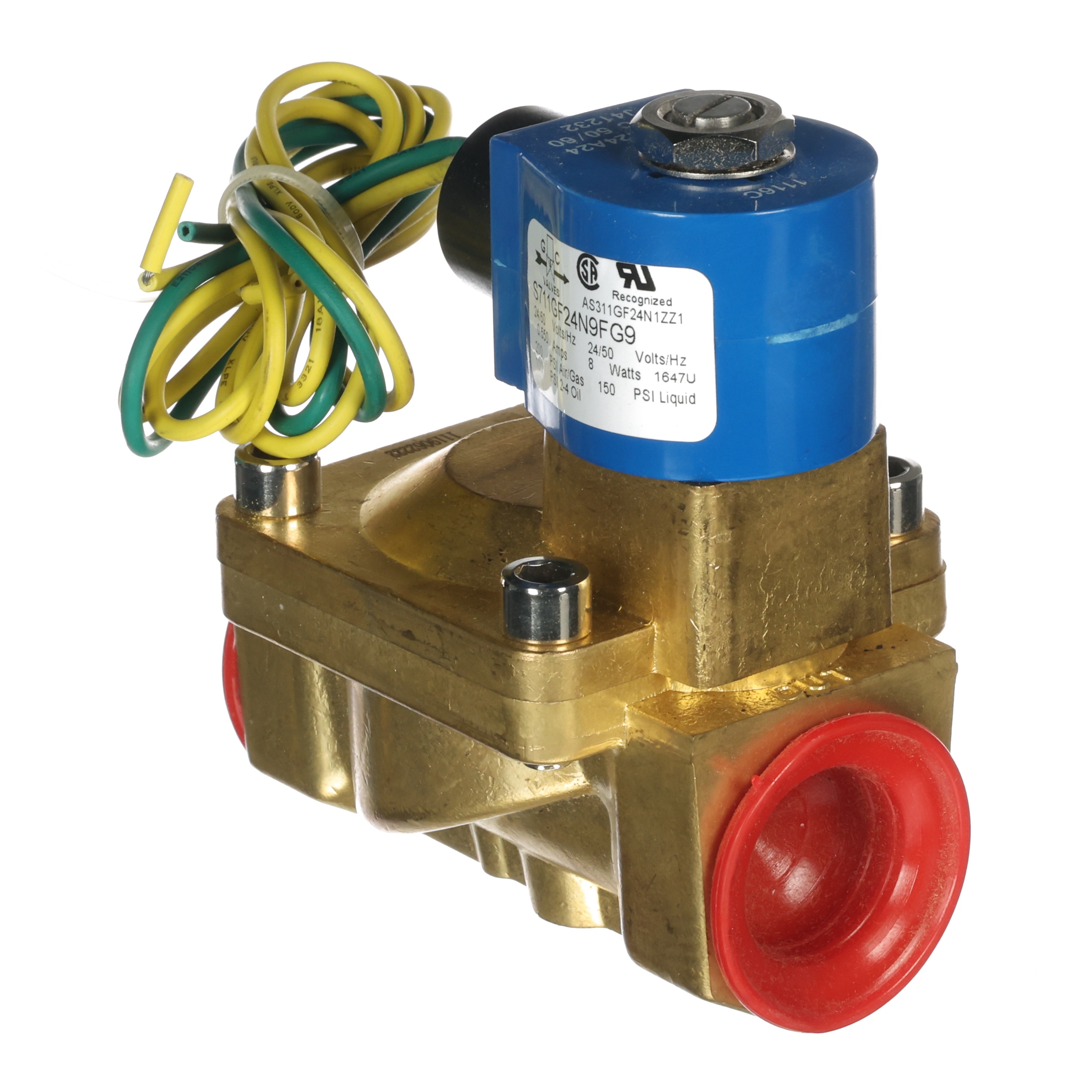Valve/2Way,Nc,1Npt,24Vac,Brass