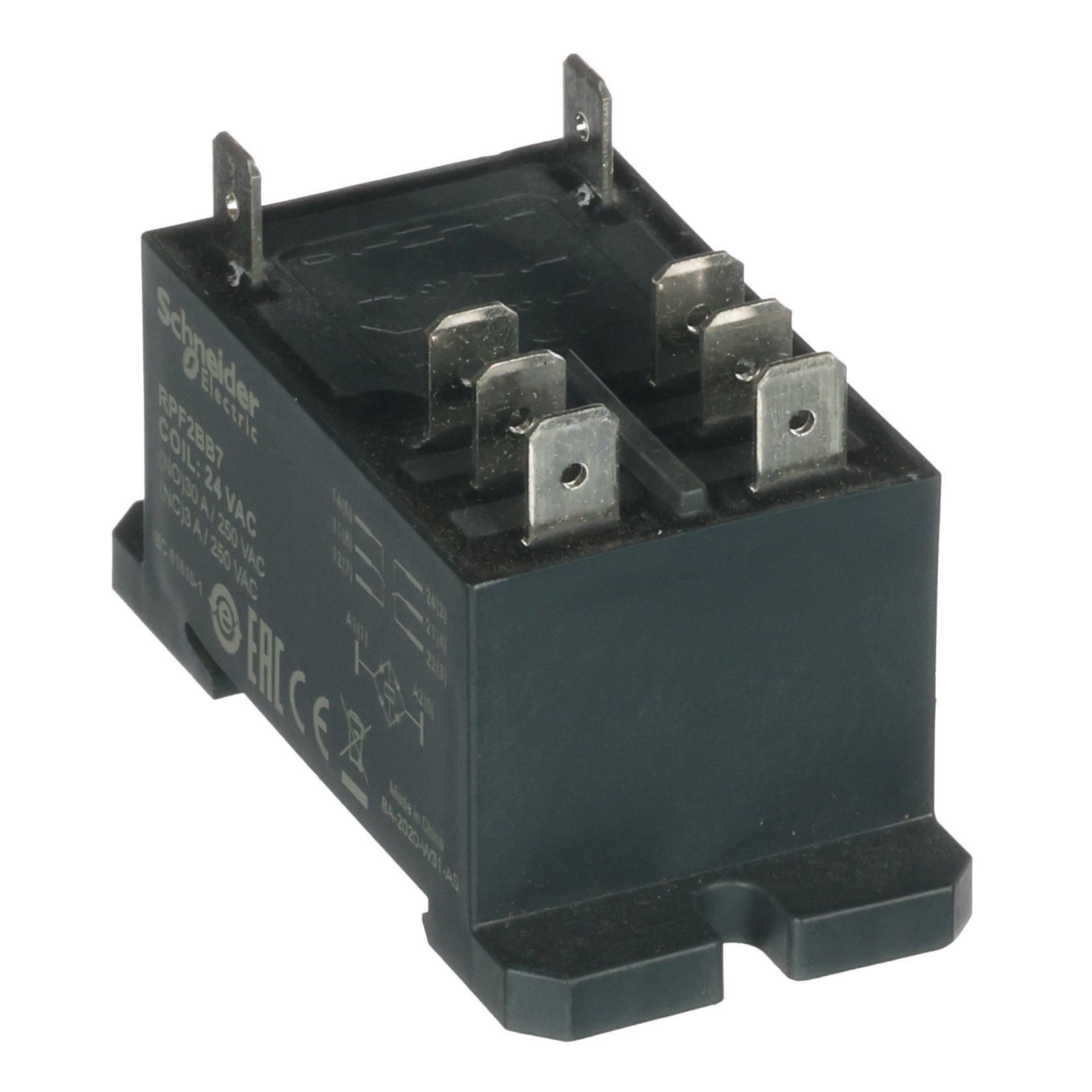 Relay/Dpdt,24Vac,30A