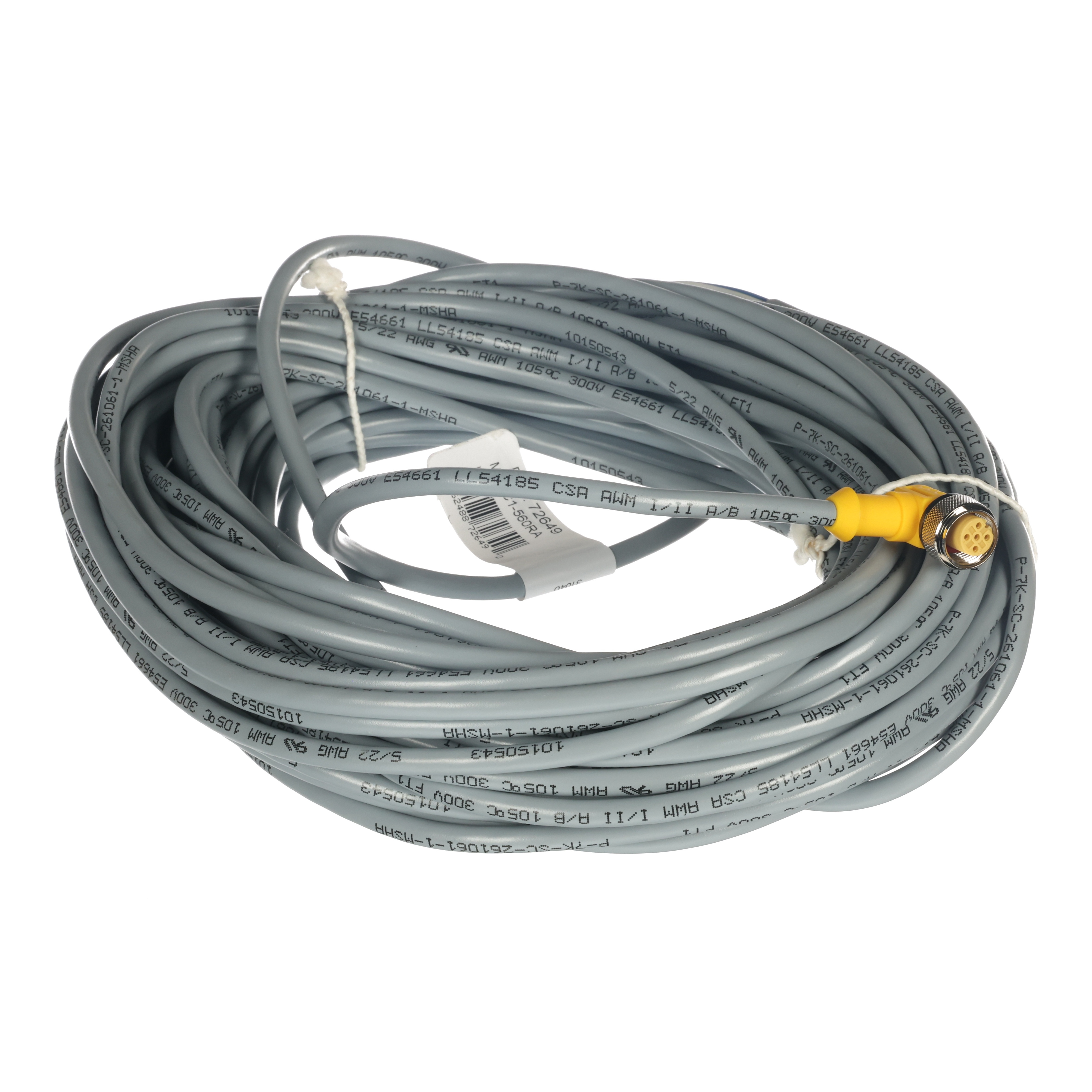 CORDSET/12MM,5/22AWG,90°,60'