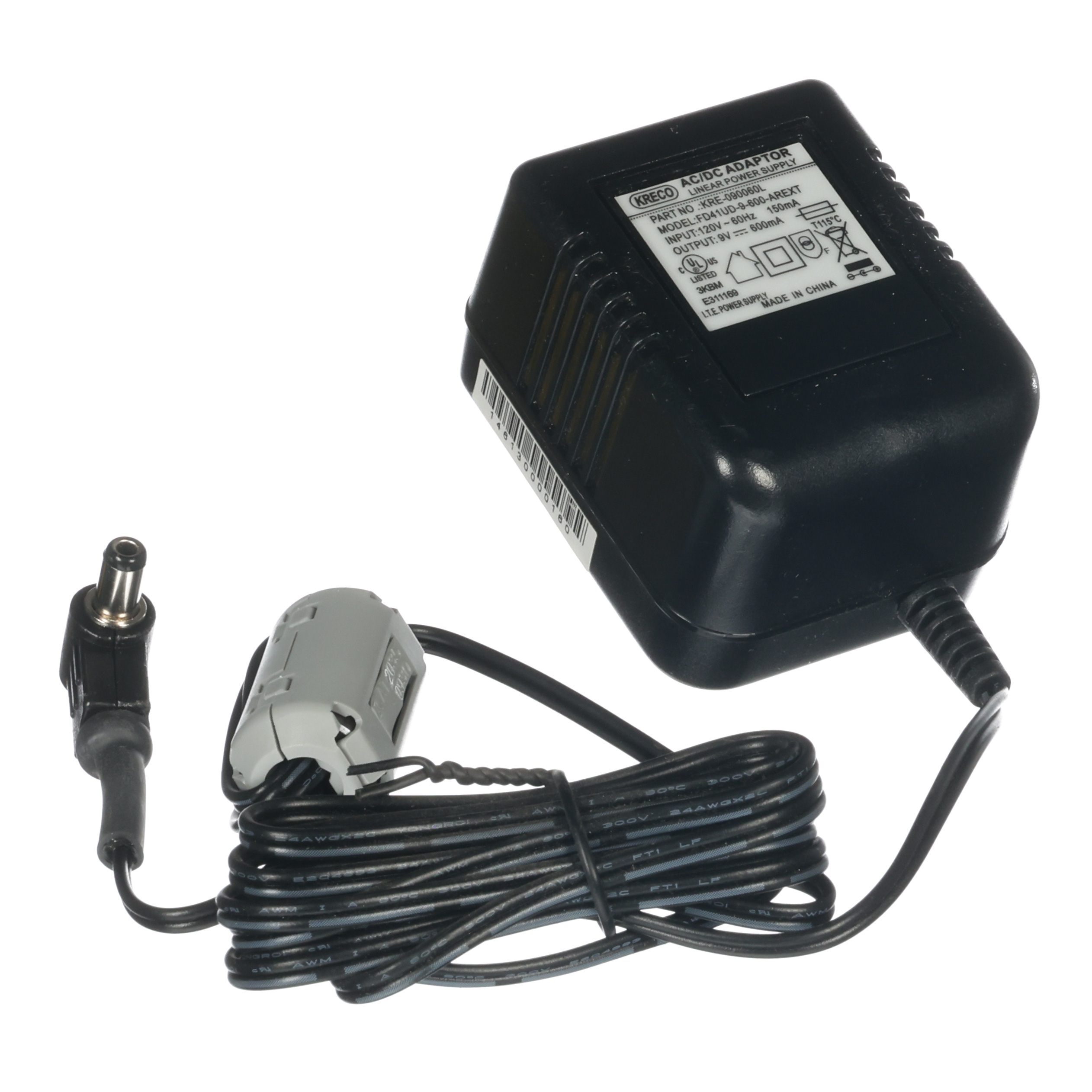 POWER SUPPLY/120VAC,9VDC,12W