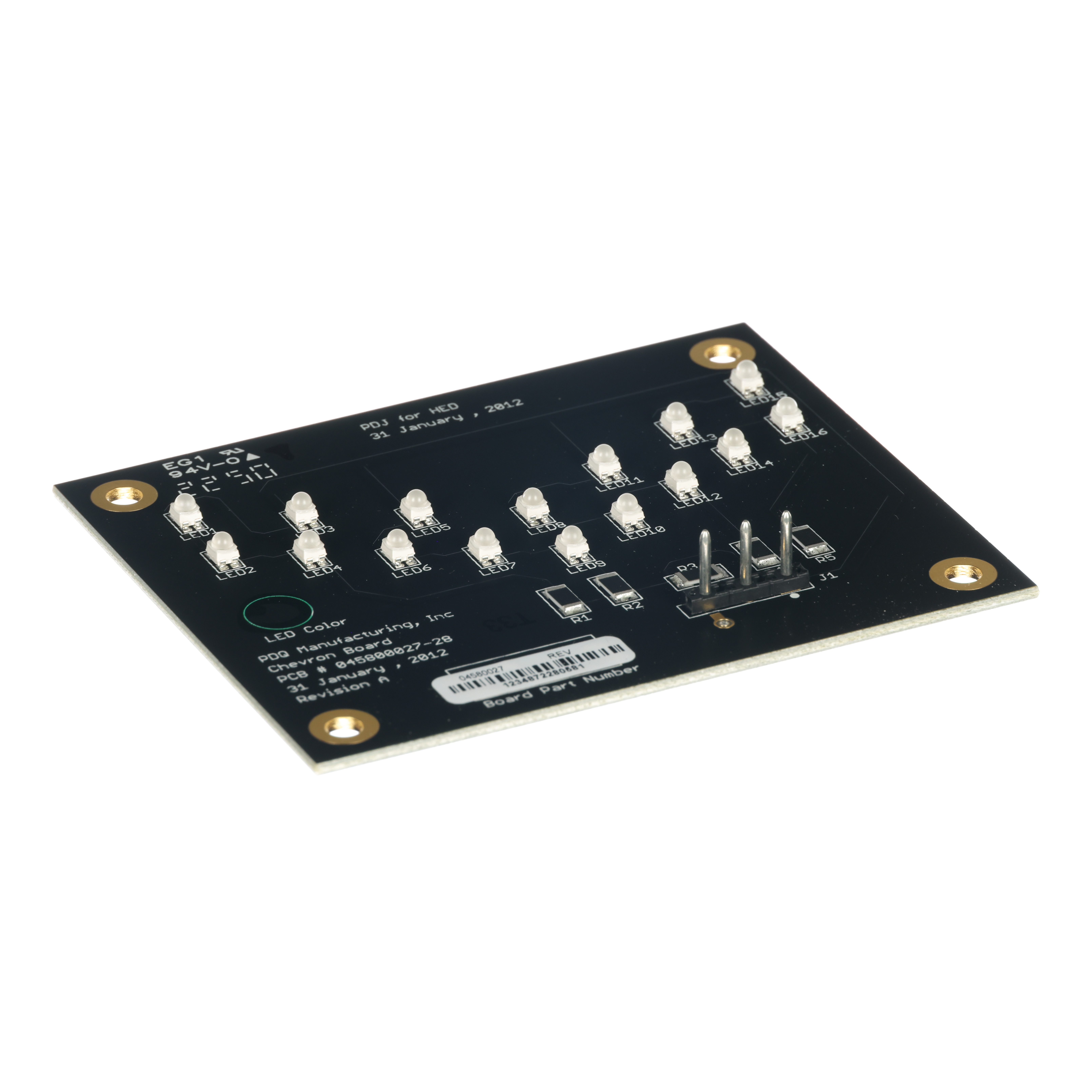 CIRCUIT-BOARD/LED,CHEVRON,GRN