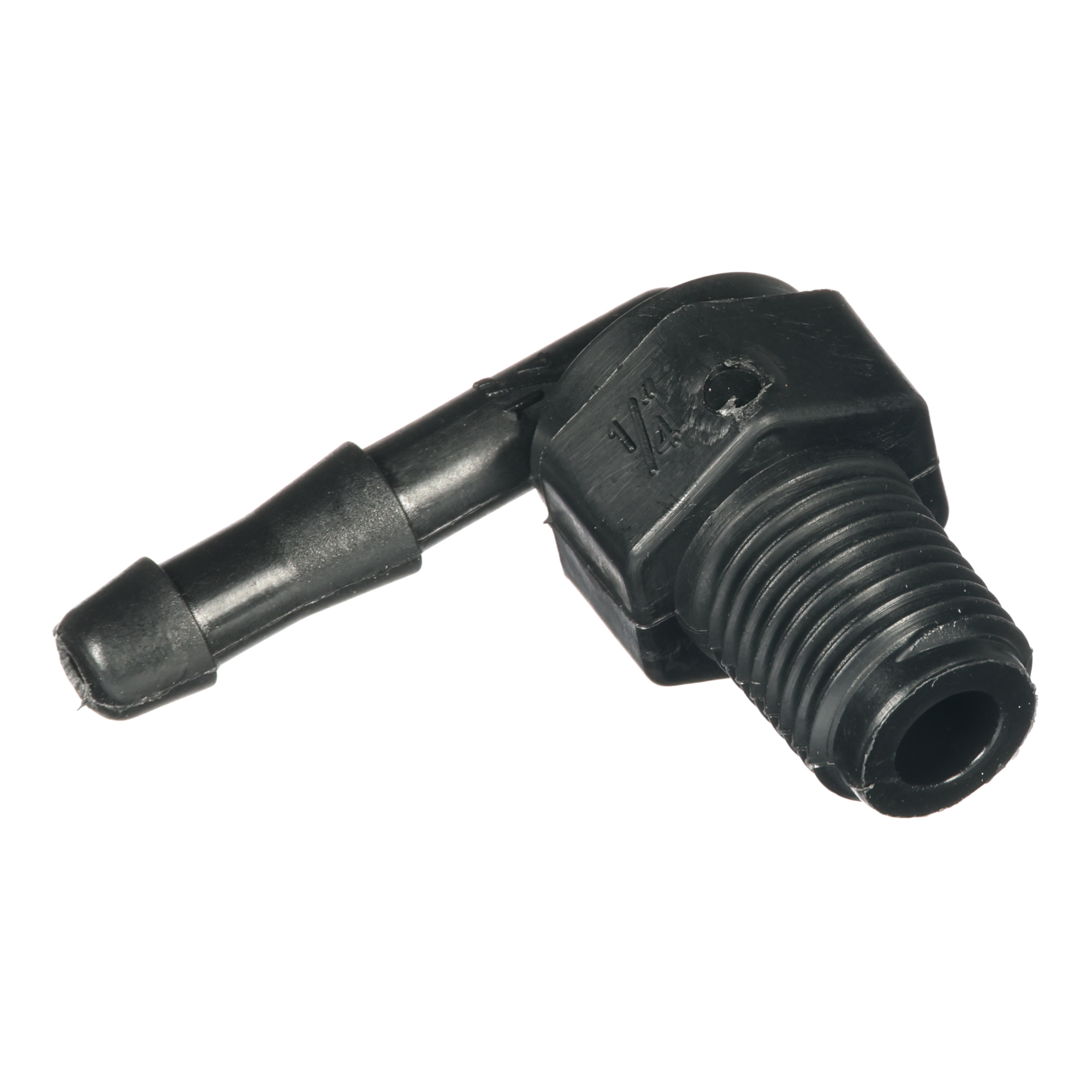 HOSE BARB .25x.25MPT 90-DEG POLY