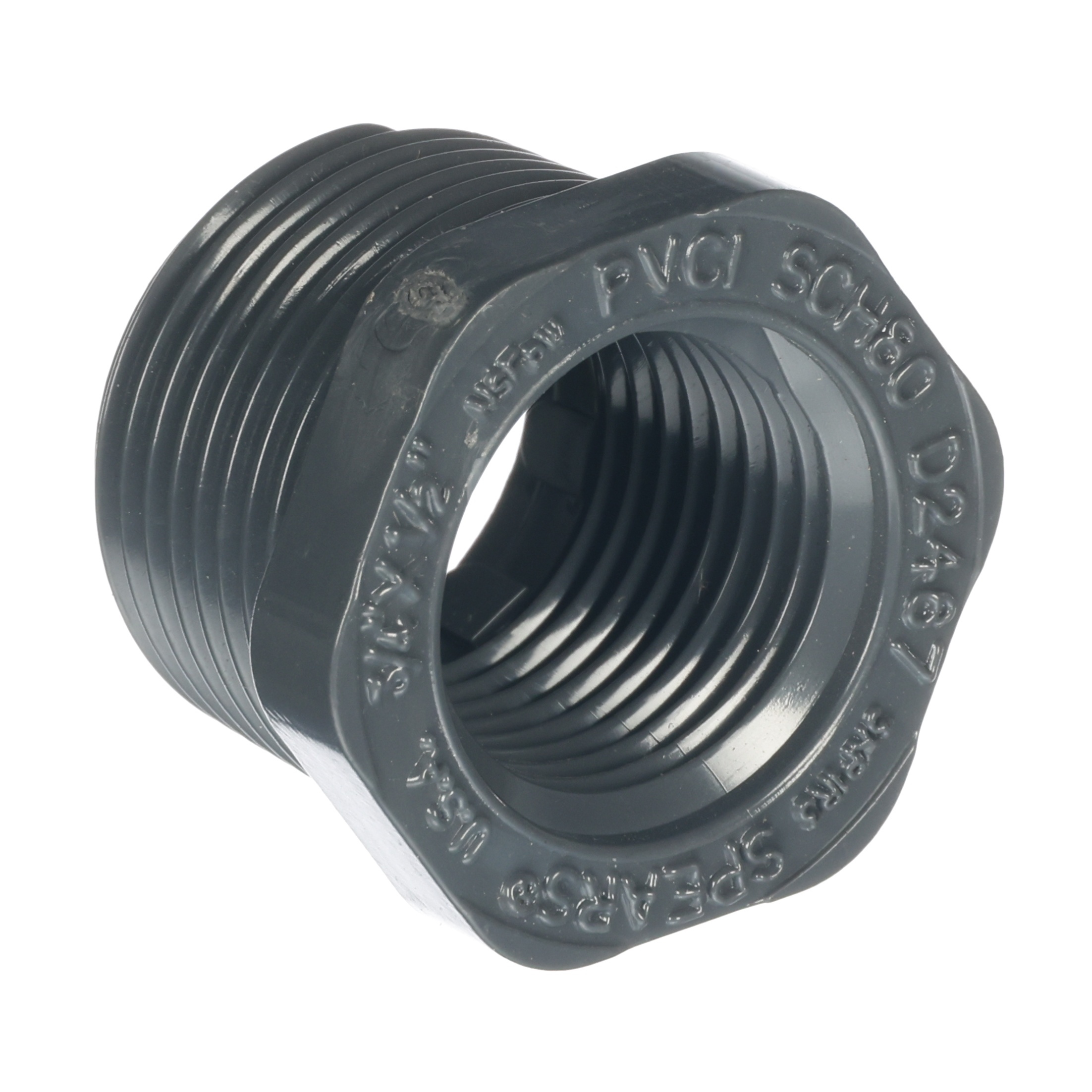BUSHING/PVC,3/4"MPTX1/2"FPT