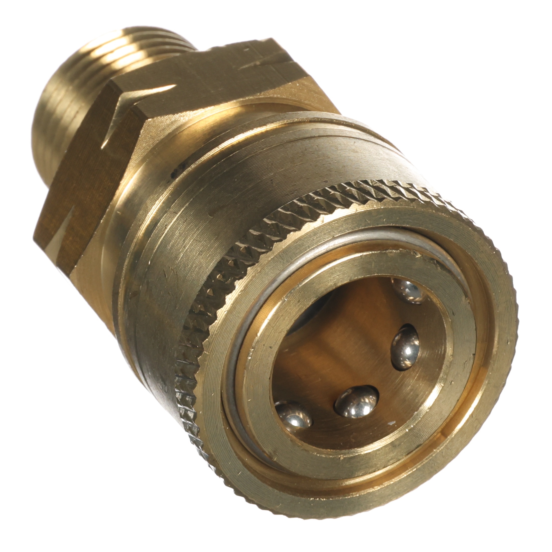 Quick-Disconnect Socket Brass 3/8in MPT