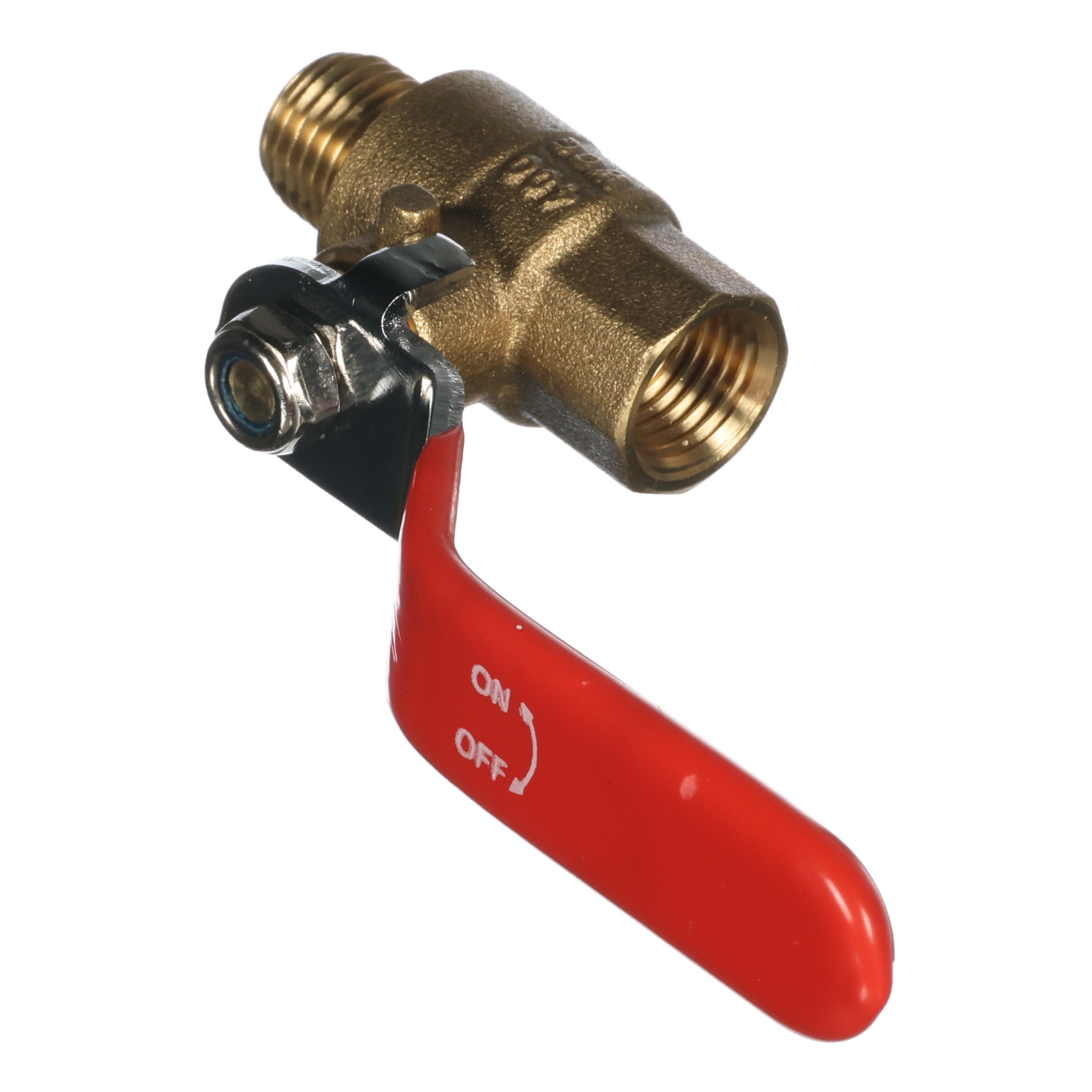 Ball Valve, 2-Way Brass 1/4inF x 1/4inM
