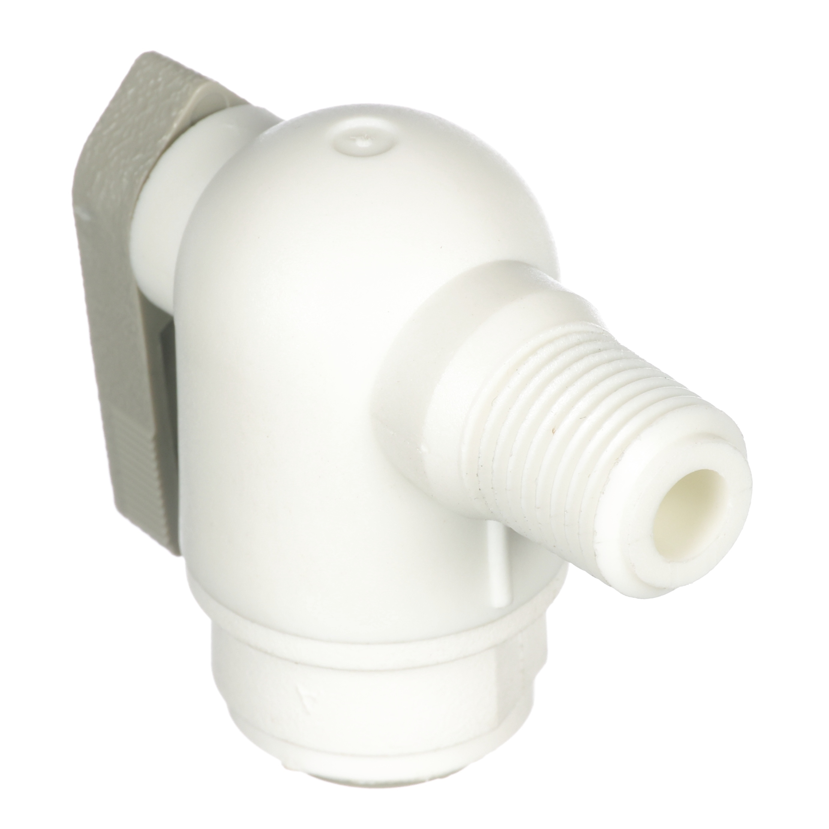 Ball Valve, Elbow 3/8in Tube x 1/4in MPT