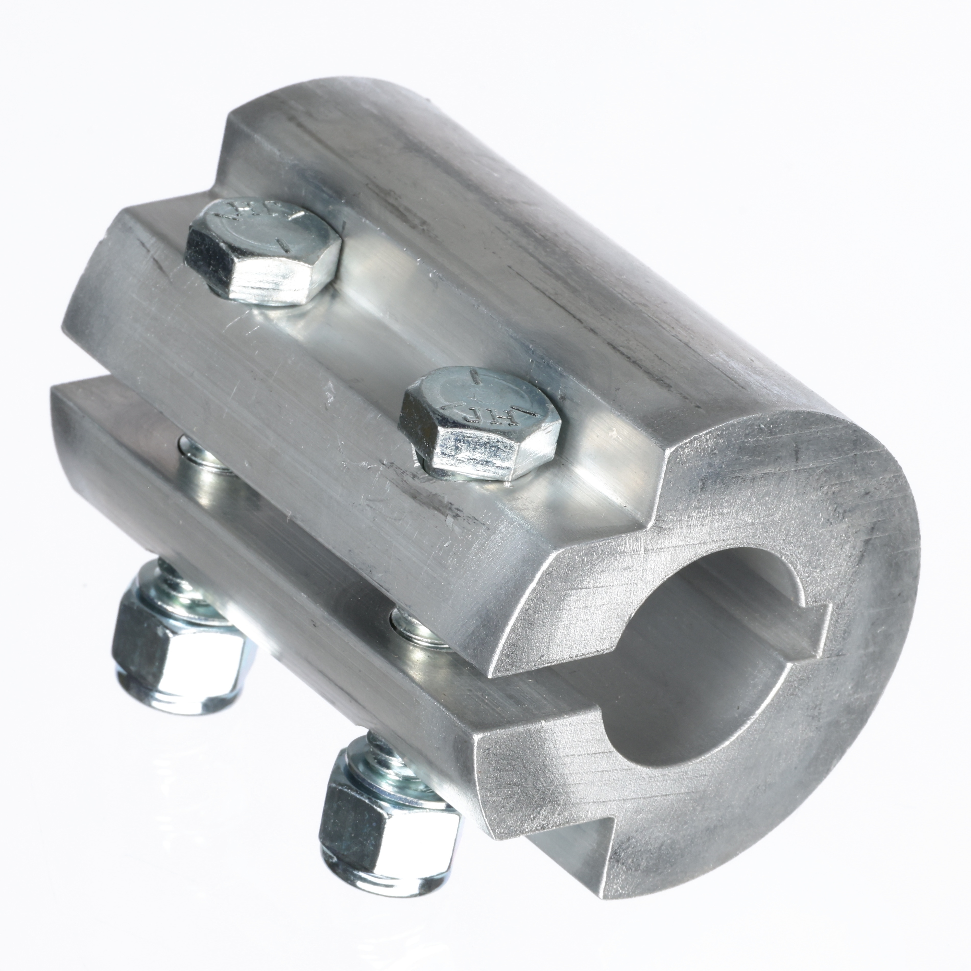 Coupler Split 1in x 1in Alum w/Hdw
